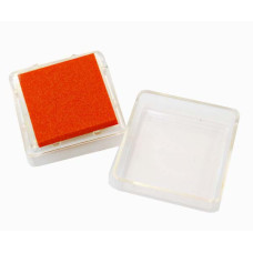 Штемпельная подушка с пигментным чернилом, Оранжевая, 2,5х2,5см, Heyda