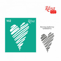 Трафарет многоразовый самоклеющийся, №102, 9х10 см, Серия Love, ROSA TALENT