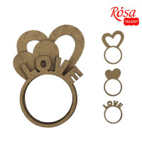 Набор колец для салфеток Love, ДВП, 6х8,2 см, 2 шт, ROSA TALENT