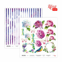 Бумага для скрапбукинга Floral Poem 19, двусторонняя, 30,48х30,48 см, 200 г м2, ROSA TALENT