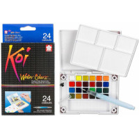 Набор акварельных красок KOI WATERCOLORS SKETCHBOX, 24 Когда, Пл, Sakura