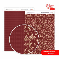 Бумага дизайнерская двусторонняя матовая Магия роз 5, 21х29,7 см, 200 г м2, ROSA TALENT