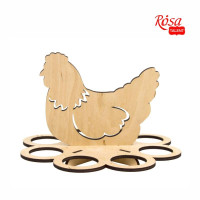 Подставка для яиц Курочка 1, фанера, 20х20х14 см, ROSA TALENT