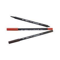 Маркер для бумаги, Красный, двусторонний, 0,75 мм, 1122, Le Plume, II Marvy