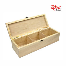 Скринька дерев'яна з замком, 3 секції, 30х10х8см, ROSA TALENT