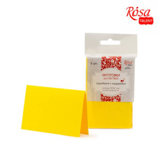 Набор заготовок для открыток 5 шт, 10,3х7 см №2, желтый, 220 г м2, ROSA TALENT