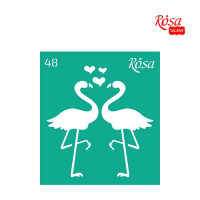 Трафарет многоразовый самоклеющийся, №48, 9х10 см, Серия Love, ROSA TALENT