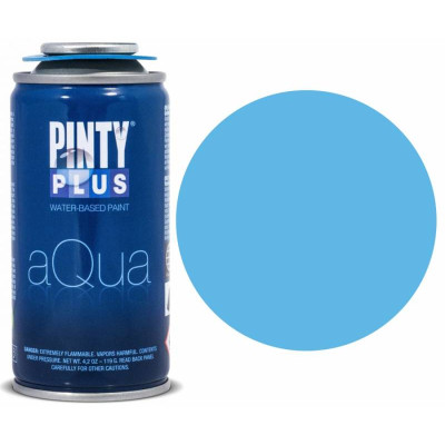 Краска-аэрозоль на водной основе Aqua, Голубая насыщенная, 150 мл, PINTYPLUS