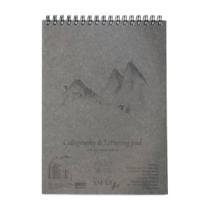 Альбом для каліграфії та леттерінгу на спіралі AUTHENTIC А5, 100 г/м2, 50л, білий папір, SMILTAINIS