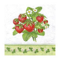 Декупажные салфетки Клубника , 33х33 см, 18,5 г м2, 20 шт, Ambiente