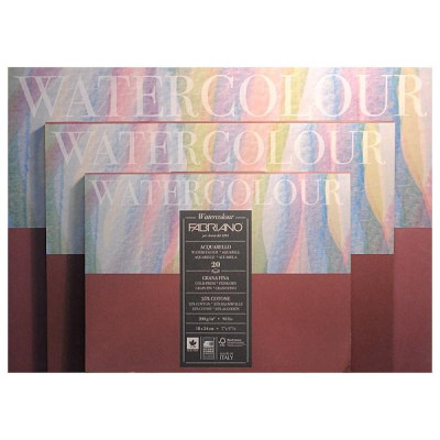 Склейка-блок для акварели Watercolor A5 (18х24 см), 200 г м2, 20л, среднее зерно, Fabriano