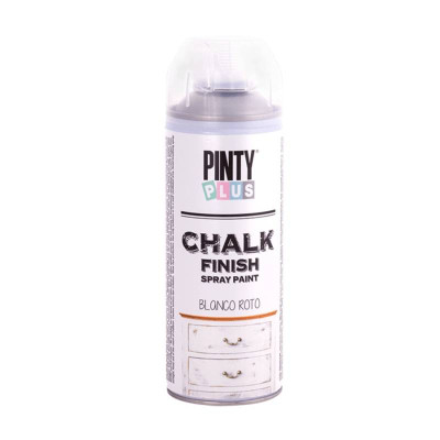 Краска-аэрозоль на водной основе Chalk-finish, Белая, 400 мл, PINTYPLUS