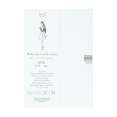 Склейка для маркеров в папке AUTHENTIC А4, 100 г м2, 50л, белый цвет, SMILTAINIS
