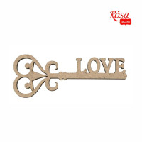 Заготовка Ключик Love 2, ДВП, 10х3,8 см, 4 шт, ROSA TALENT