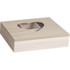 Скринька дерев'яна з Серцем, 18х24х5,7 см, KNORR Prandell