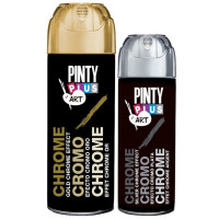 Фарба-аерозоль хром-ефект ART CRAFT, Срібло, 200 мл, PINTYPLUS