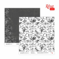 Бумага для скрапбукинга Recipe book 1, двусторонняя, 30,48х30,48 см, 200 г м2, ROSA TALENT