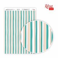 Папір дизайнерський односторонній „Floral garden“ 7, 21х29,7 см, глянцевий, 250 г/м2, ROSA TALENT