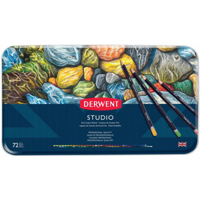 Набор цветных карандашей Studio в метал,короб, 72цв, Derwent