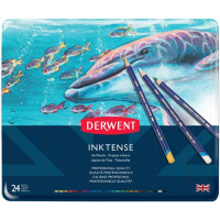 Набор чернильных карандашей Inktense, 24 цв, В металл, коробке, Derwent