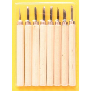Набор резцов по дереву, 8 шт, в блистере, (11513), D,K,ART CRAFT