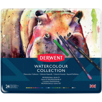 Набор акварельних карандашей Watercolour Collection, 24 предм, в метал, короб, Derwent