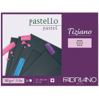 Cклейка для пастелі Tiziano A4 (23х30,5см), 160 г/м2, 24л, чорний, Fabriano