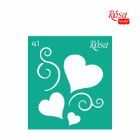 Трафарет многоразовый самоклеющийся, №41, 9х10 см, Серия Love, ROSA TALENT
