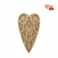 Заготовка Сердца 3, ДВП, 5,5х10 см, ROSA TALENT