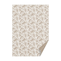 Бумага с рисунком Кружево, А4(21х29,7 см), Крафт, двусторонняя, 220 г м2, Heyda