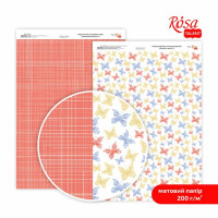 Бумага дизайнерская двусторонняя матовая Нежность цветов 8, 21х29,7 см, 200 г м2, ROSA TALENT