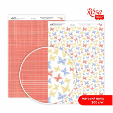 Бумага дизайнерская двусторонняя матовая Нежность цветов 8, 21х29,7 см, 200 г м2, ROSA TALENT