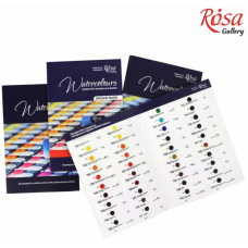 Дот-карта, 40 кольорів, професійні акварельні фарби Rosa Gallery