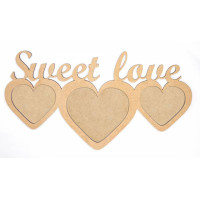 Набор заготовок рамка Sweet Love, МДФ, 37х20 см, ROSA TALENT