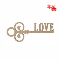 Заготовка Ключик Love 3, ДВП, 10х4 см, 4 шт, ROSA TALENT