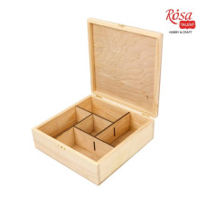 Скринька дерев'яна з замком, 5 секції, 24х24х8см, ROSA TALENT