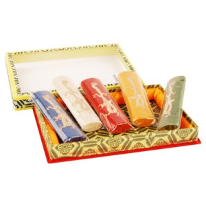 Туш китайська суха, набір 5 кольорів (31 г), D.K.ART CRAFT