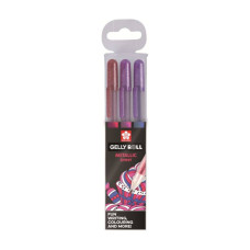 Набір гелевих ручок METALLIC SWEET 3кол., Sakura
