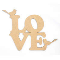 Заготовка напис „LOVE“, МДФ, 25х20см, ROSA TALENT
