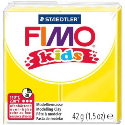 Пластика Fimo kids, Желтая, 42г, Fimo