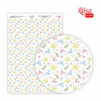 Папір дизайнерський односторонній „Sweet Girl“ 3, 21х29,7 см, глянцевий, 250 г/м2, ROSA TALENT