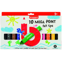 Набір дитячих фломастерів MEGA POINT, 10кол., Bruynzeel