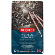 Набор цветных карандашей Metallic, 12 цв, мет,короб, Derwent