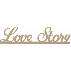 Заготовка напис „Love story“, МДФ, 40х9см, ROSA TALENT