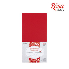 Набор заготовок для открыток 5 шт, 10,5х21 см, №9, красный, 220 г м2, ROSA TALENT