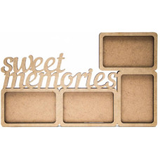 Заготовка рамка „Sweet memories“, МДФ, 43х27х0,6см, ROSA TALENT