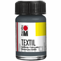 Краска акриловая, Серая, 15 мл, д/св, тканей, Marabu, 171639078