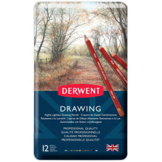 Набір олівців для рисунку Drawing, 12шт., мет. коробка, Derwent