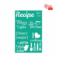Трафарет многоразовый самоклеющийся, №4031, 13x20 см, Серия Recipe book, ROSA TALENT