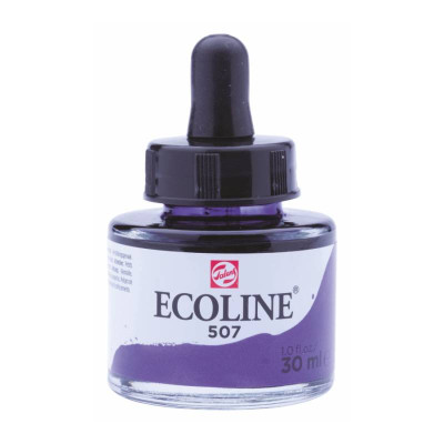 Краска акварельная жидкая Ecoline 507 Ультрамарин фиолетовый, 30 мл, Royal Talens